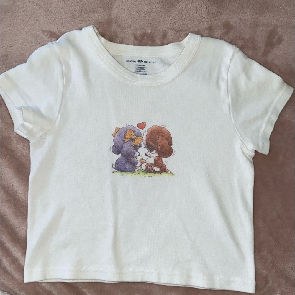 Brandy Melville Ashlyn crop puppy love top